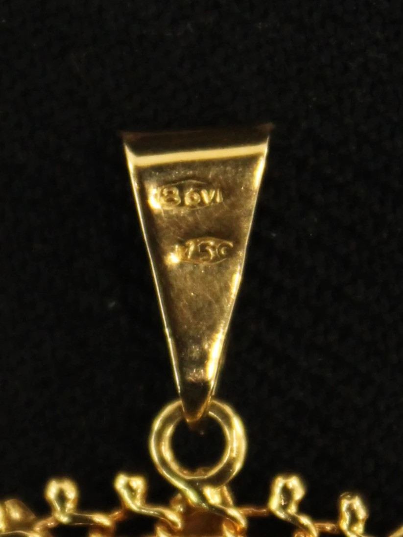 Vintage 18 karaats gouden hanger met Britse Sovereign 1958 – Scudellaro & Pavan - foto 5