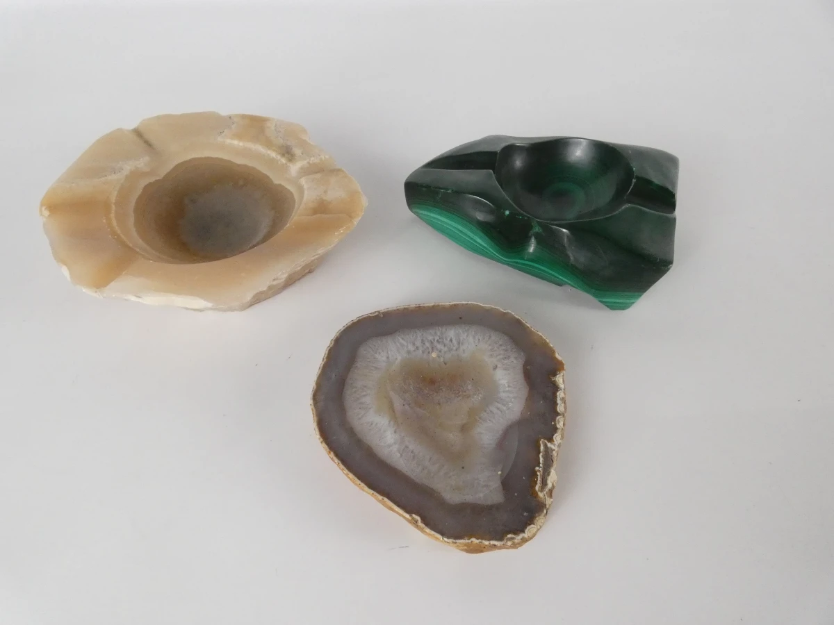 Set van diverse mineralen en agaatschijven - foto 6
