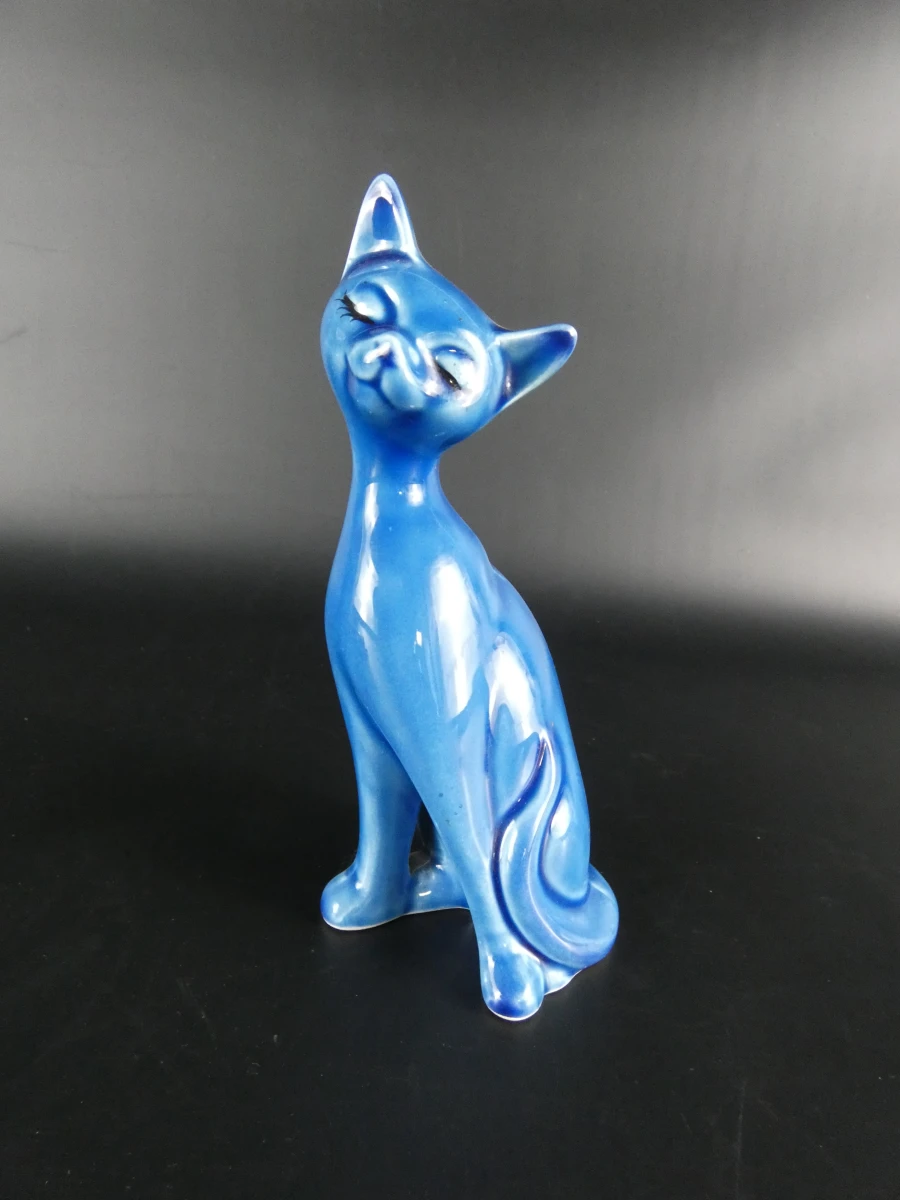 Set van 3 keramische kattenfiguren - foto 2
