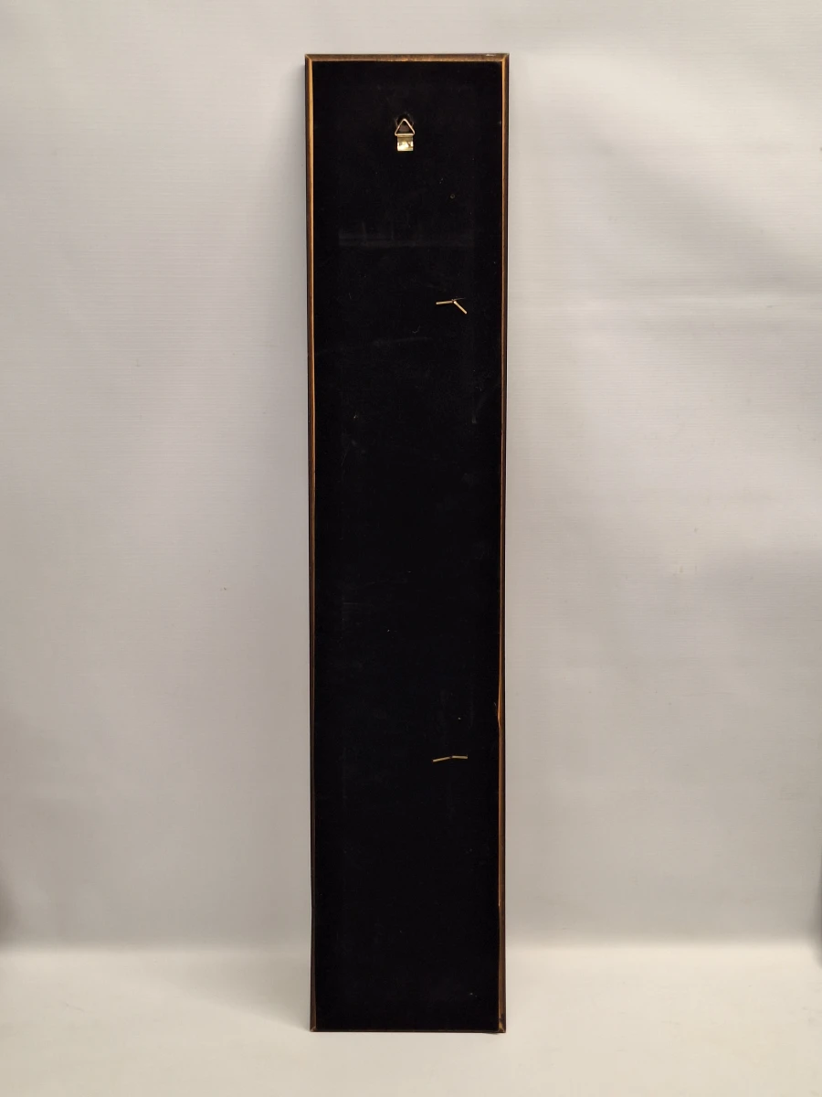Vintage wandbarometer met thermometer in decoratieve houten lijst - foto 11