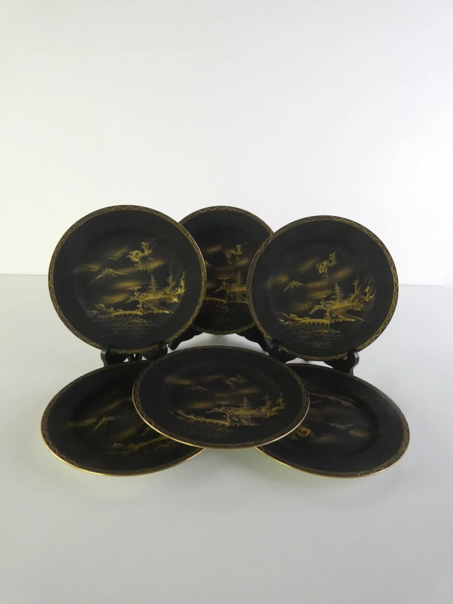 Vintage Japans handgeschilderd theeservies met gouden details - foto 4