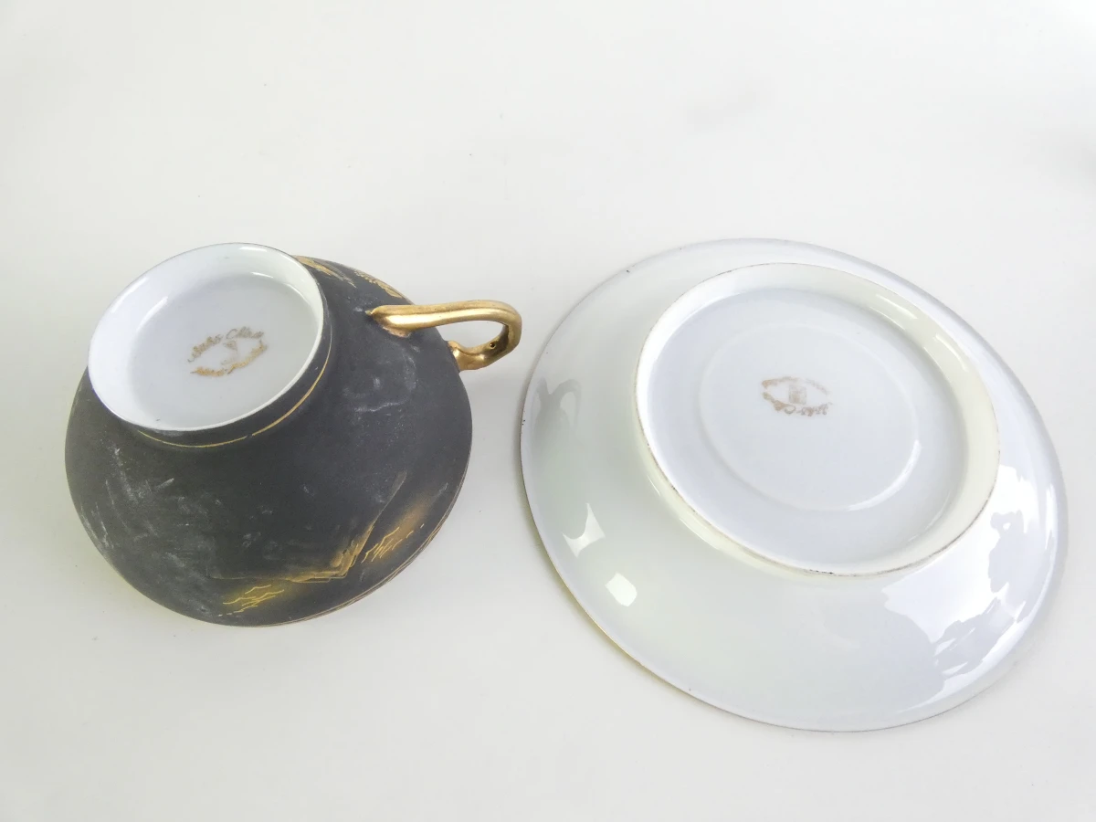 Vintage Japans handgeschilderd theeservies met gouden details - foto 11
