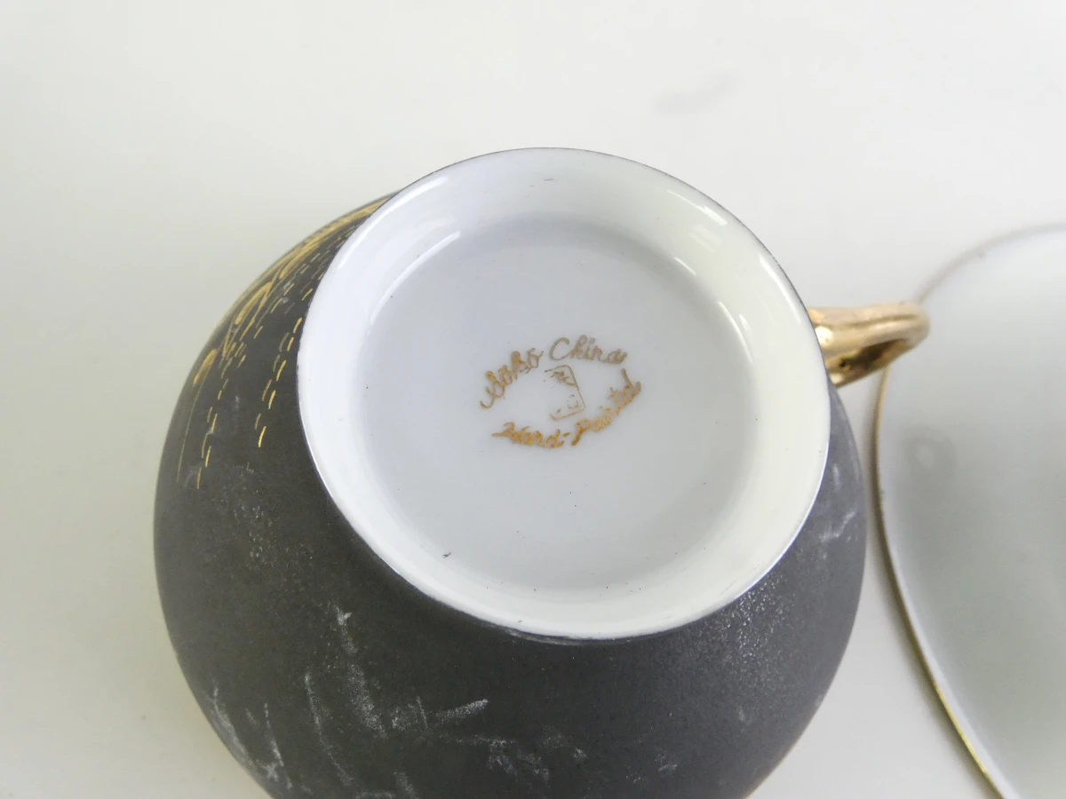Vintage Japans handgeschilderd theeservies met gouden details - foto 12