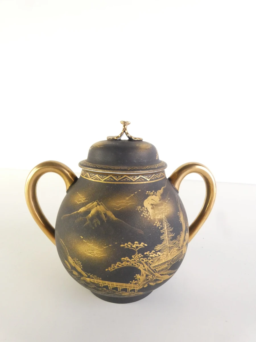 Vintage Japans handgeschilderd theeservies met gouden details - foto 17