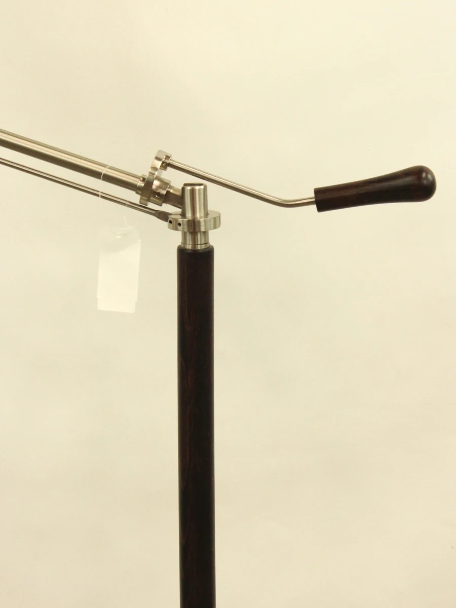 Bellino - verstelbare design vloerlamp - hout & geborsteld metaal - Belgisch - foto 5