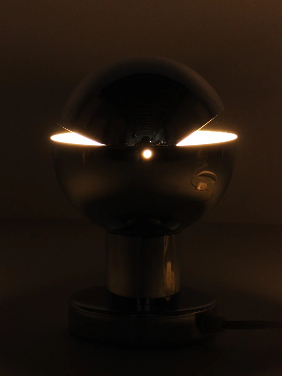 Vintage “Eclipse” tafellamp in chroom - foto 12
