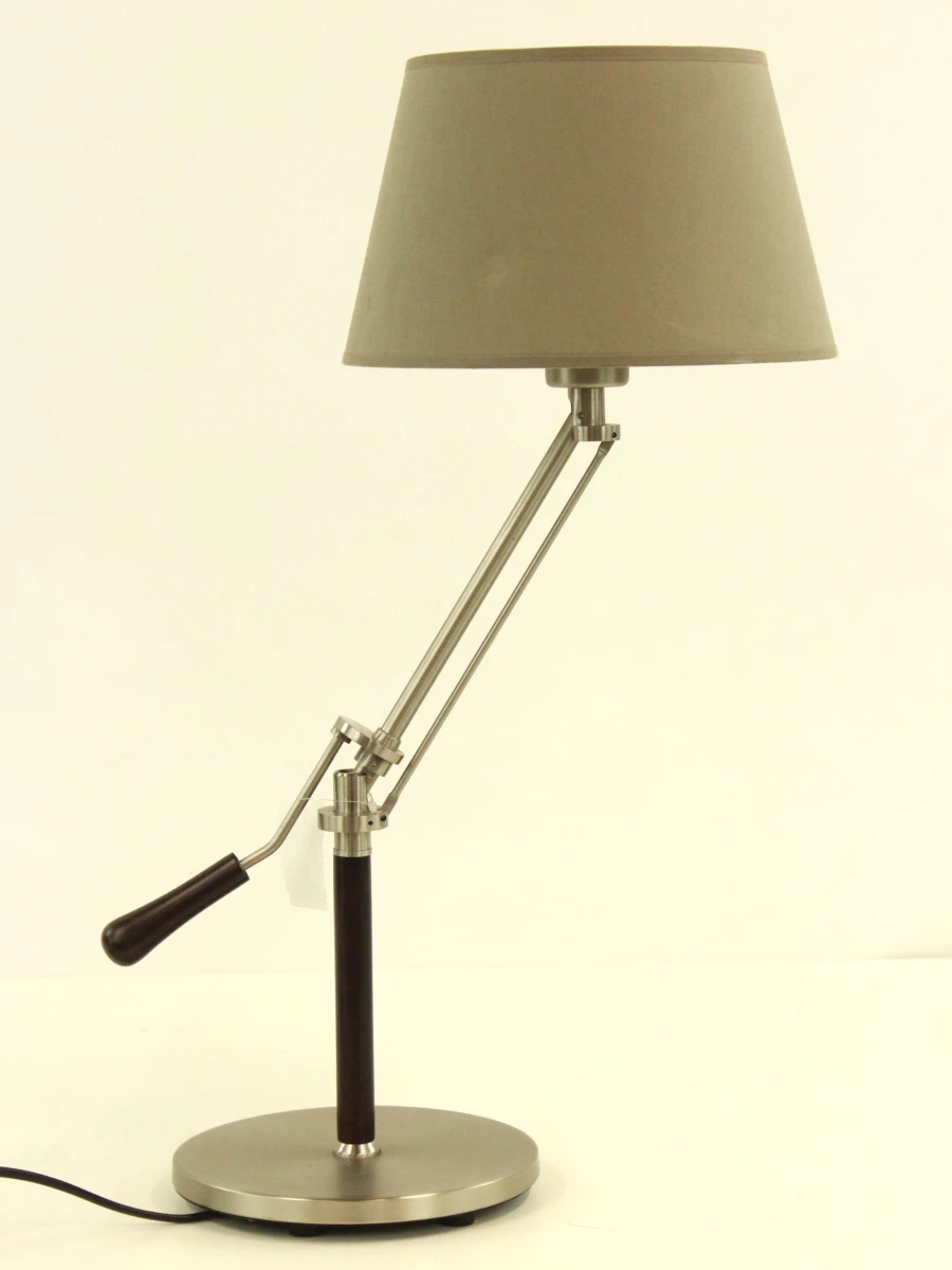 Bellino - verstelbare design tafellamp - hout & geborsteld metaal - Belgisch - foto 6