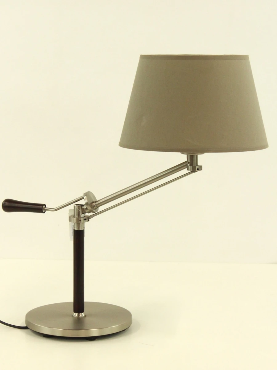 Bellino - verstelbare design tafellamp - hout & geborsteld metaal - Belgisch - foto 7