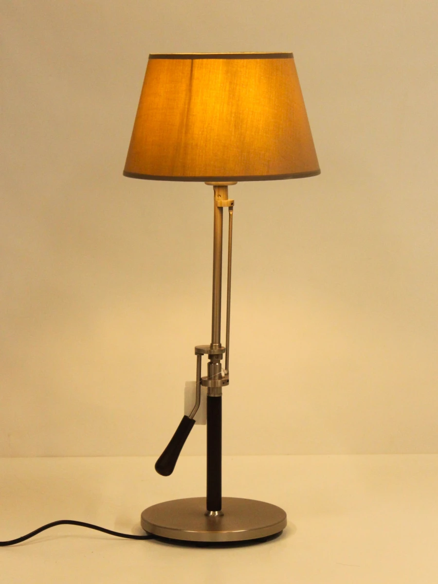 Bellino - verstelbare design tafellamp - hout & geborsteld metaal - Belgisch - foto 9