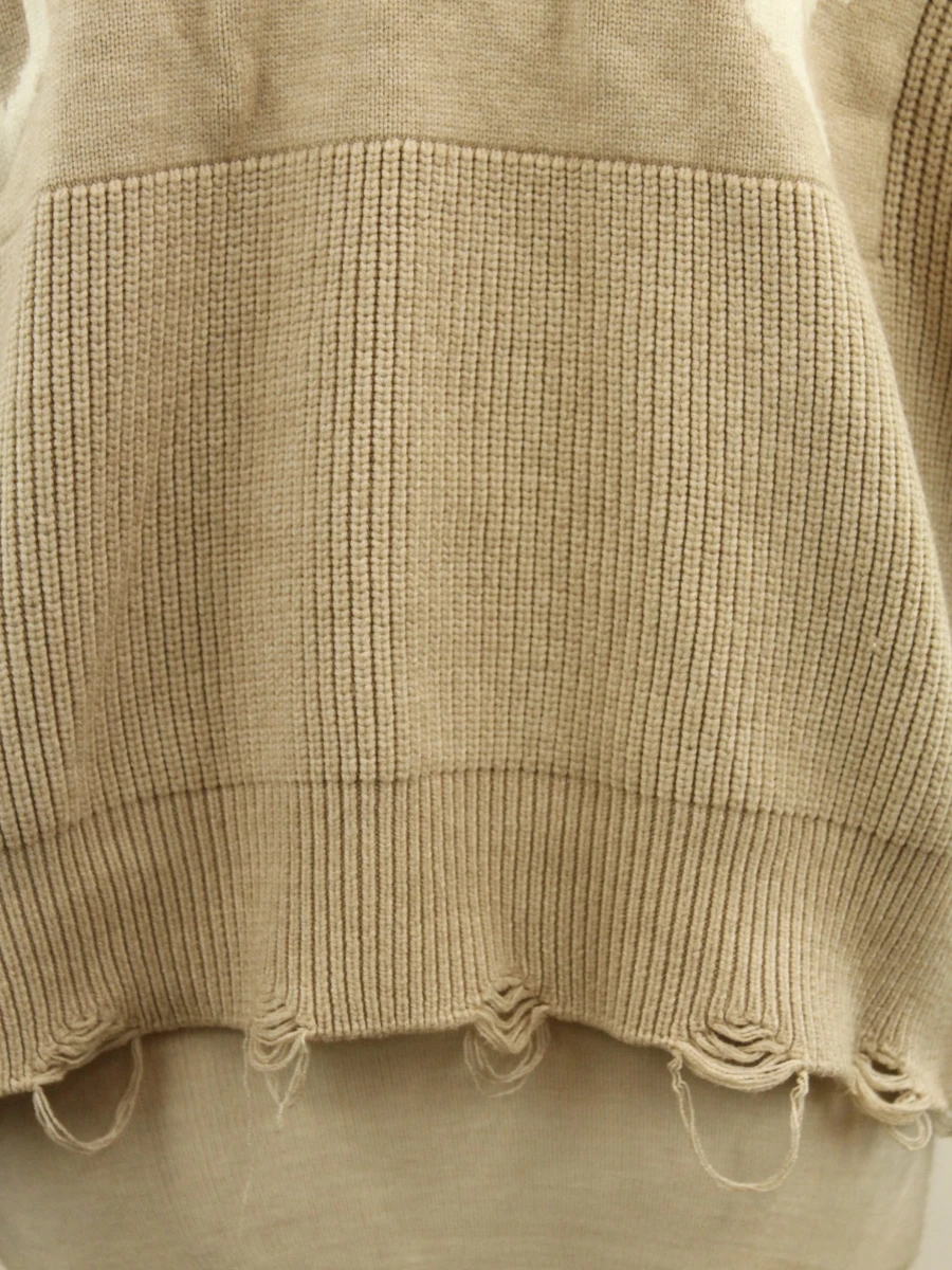 Loewe - oversized trui in cashmere & wol - beige en gebroken wit - foto 4