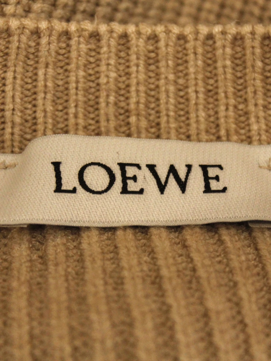 Loewe - oversized trui in cashmere & wol - beige en gebroken wit - foto 9