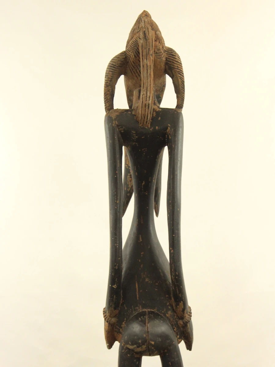 Monumentaal (205 cm) houten Afrikaans beeldhouwwerk van een  vrouw - foto 8