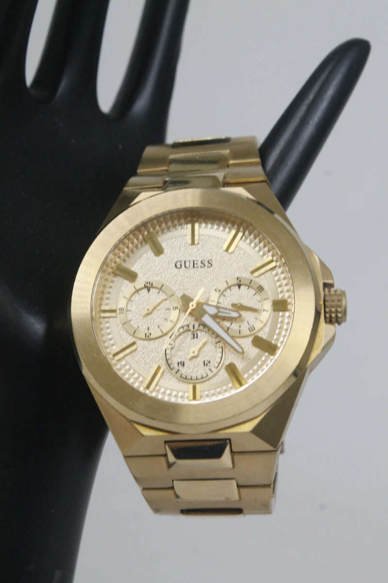 Gouden herenhorloge met metalen band - foto 2