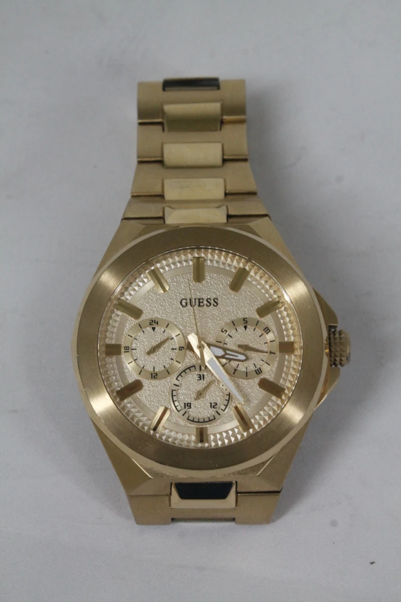 Gouden herenhorloge met metalen band - foto 4