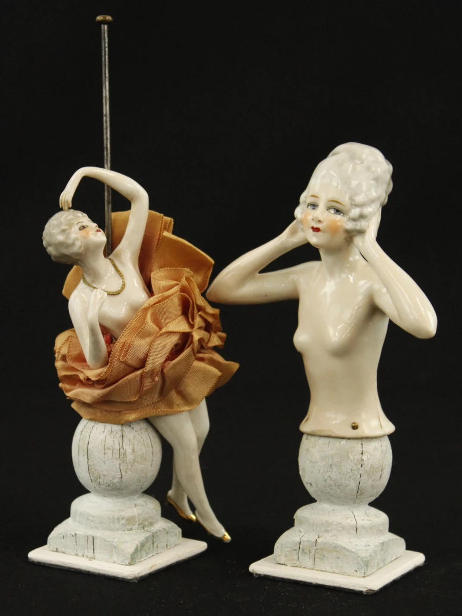 Lot van 4 Antieke Porseleinen 'Half-Dolls' – Art Deco, ca. 1920/1930 - foto 7