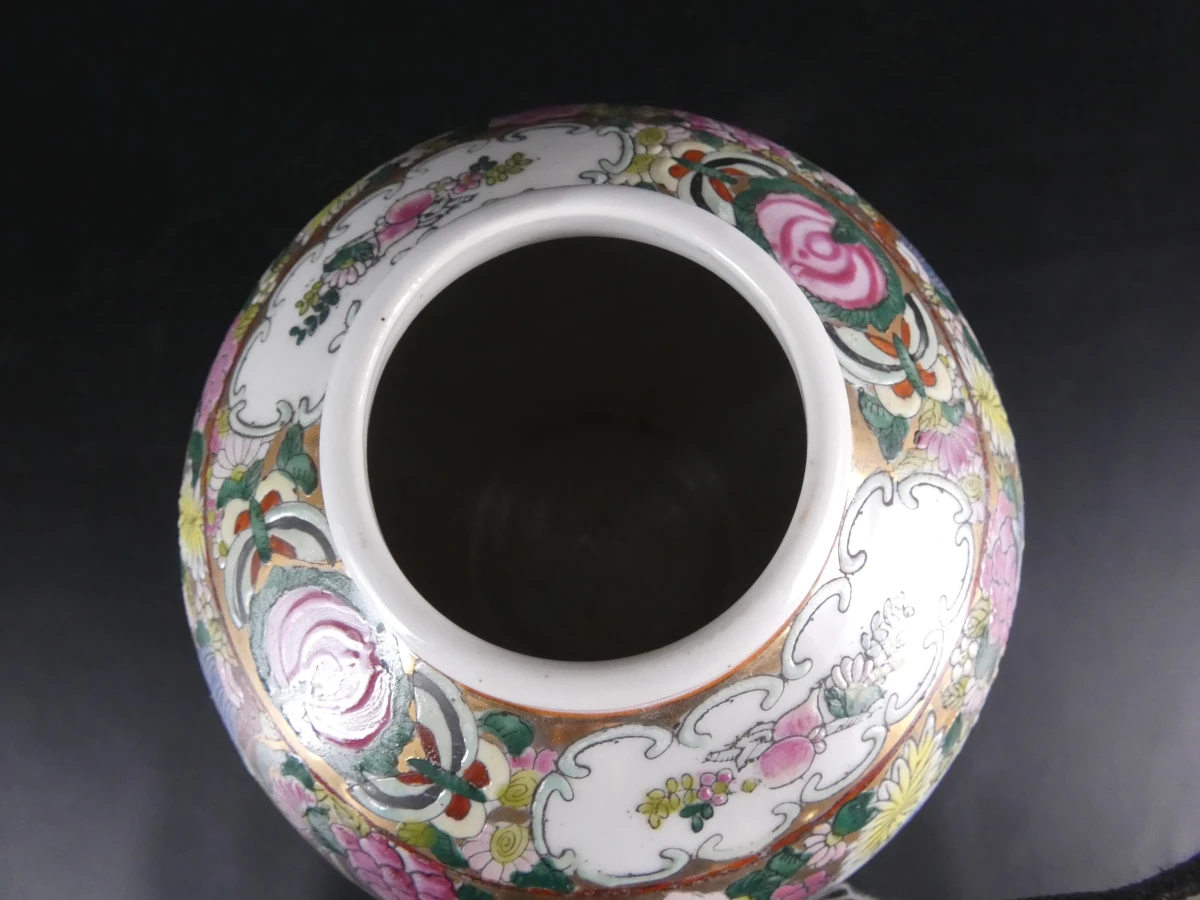 Set van 2 Chinese dekselvazen met kleurrijke decoratie - foto 20