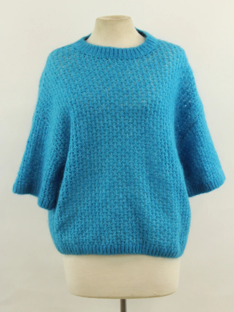 CKS gebreide damestrui in helderblauw Size S - foto 2