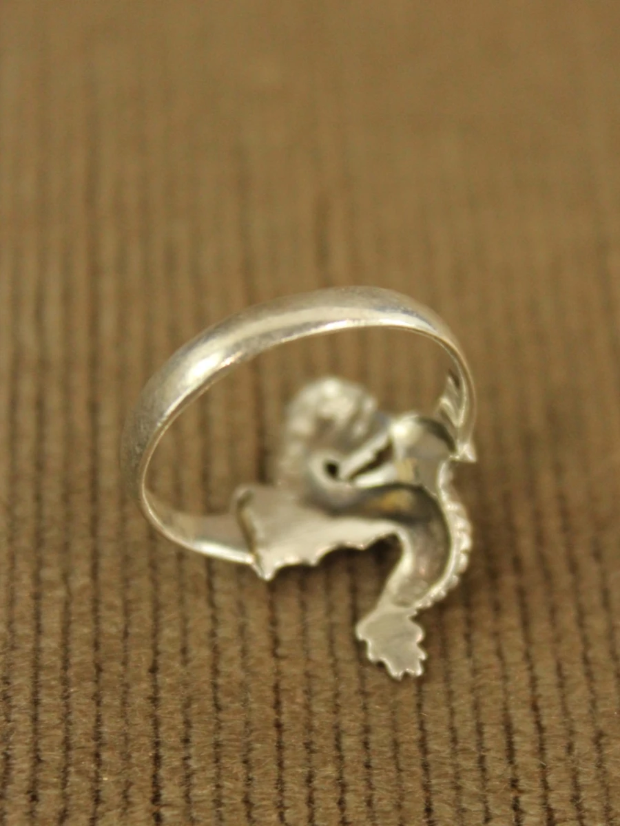 Sterling zilveren ring met draakmotief - foto 4