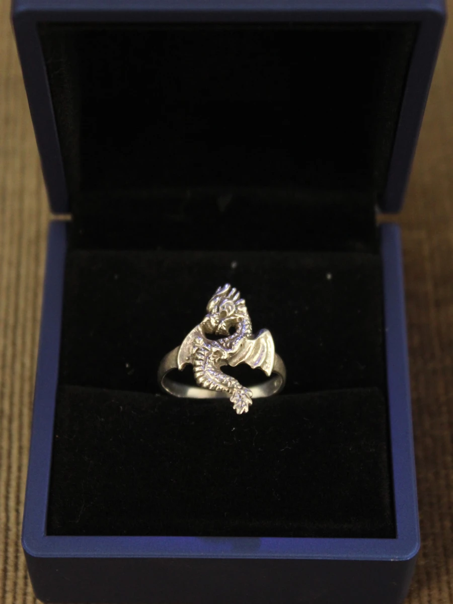 Sterling zilveren ring met draakmotief - foto 5