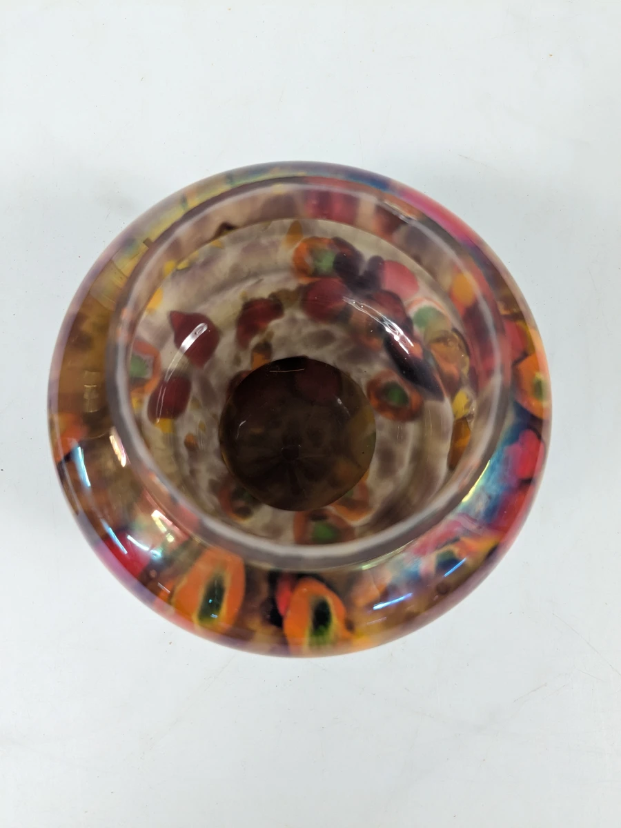 Antieke pique fleur van iriserend meerkleurig glas - foto 4
