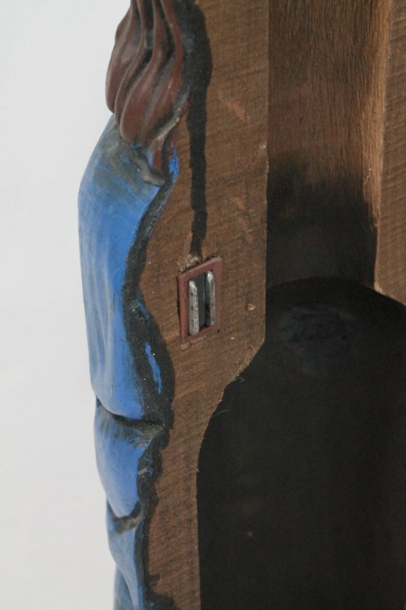 Decoratieve houten clown drankflescase - foto 6