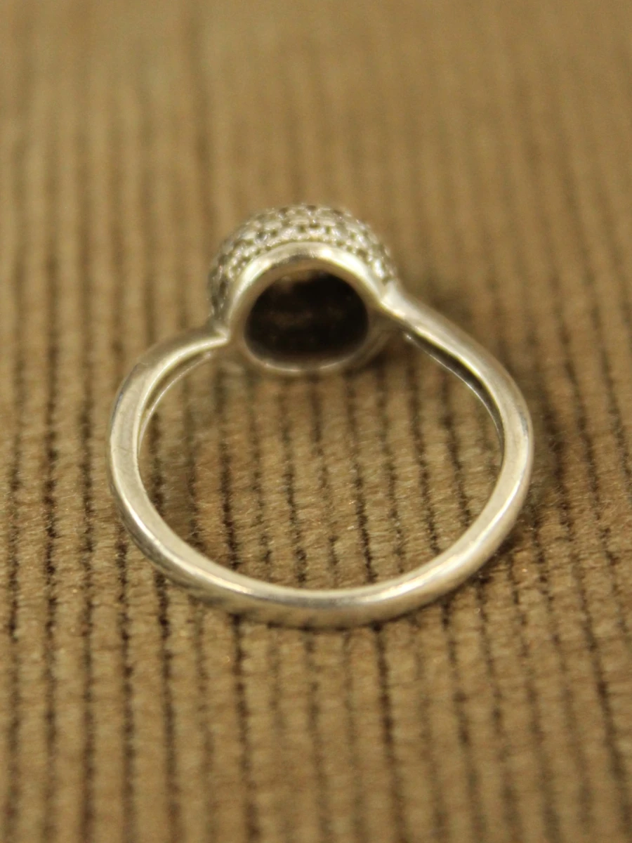 Sterling zilveren ring met heldere steen - foto 4
