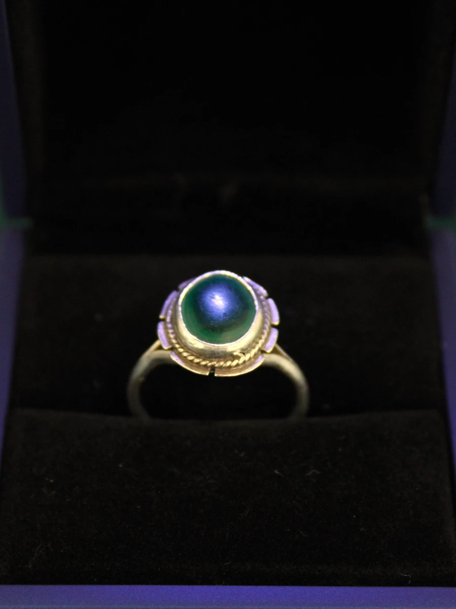 Zilveren ring met malachiet - foto 4