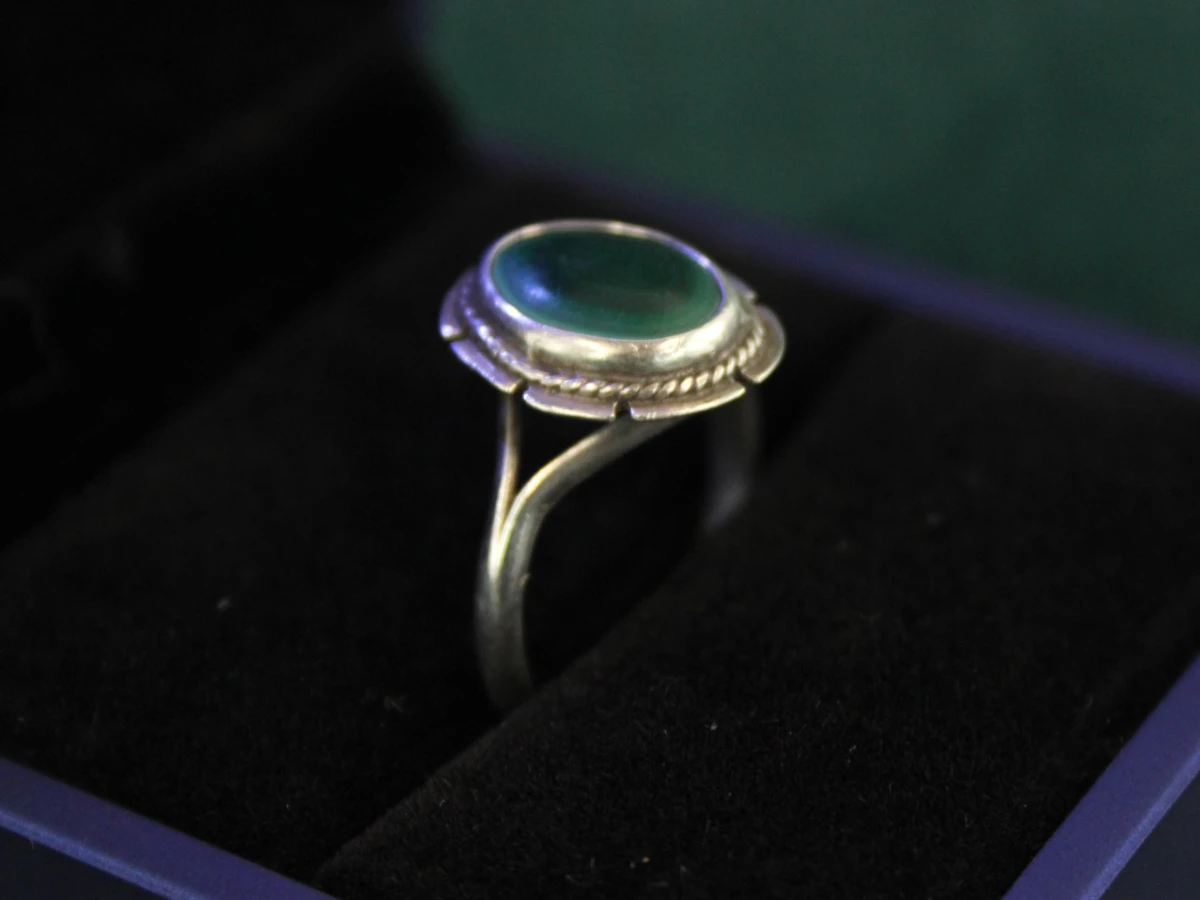 Zilveren ring met malachiet - foto 5
