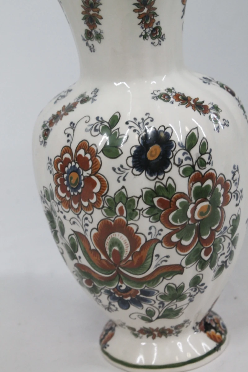 Vintage polychrome keramische vaas - foto 6