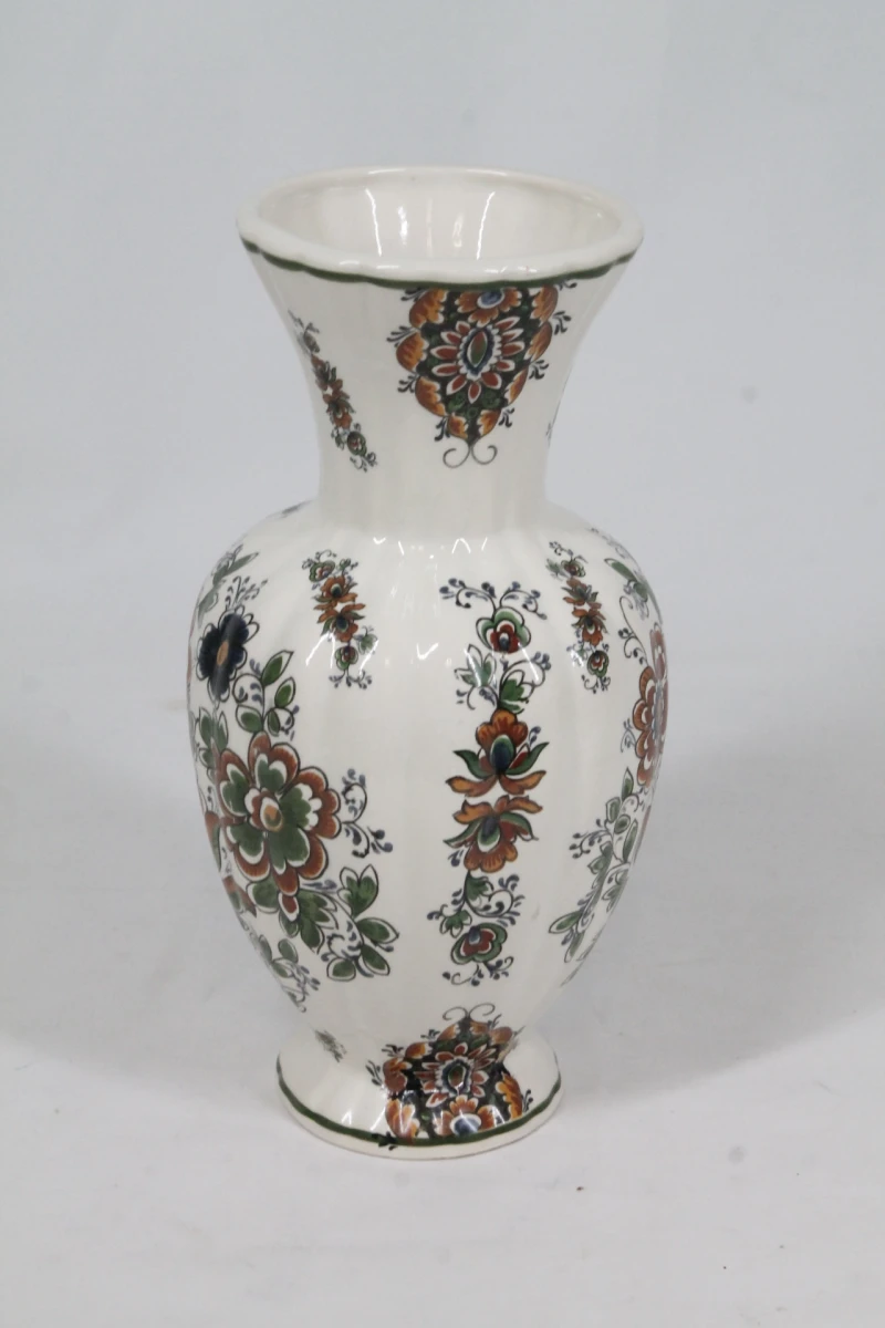 Vintage polychrome keramische vaas - foto 3