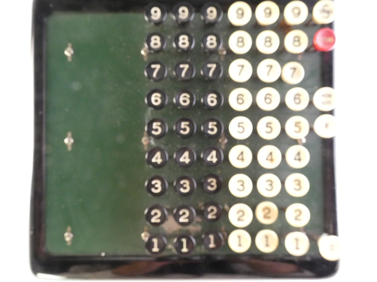 Vintage mechanische rekenmachine/telmachine van Burroughs - foto 10