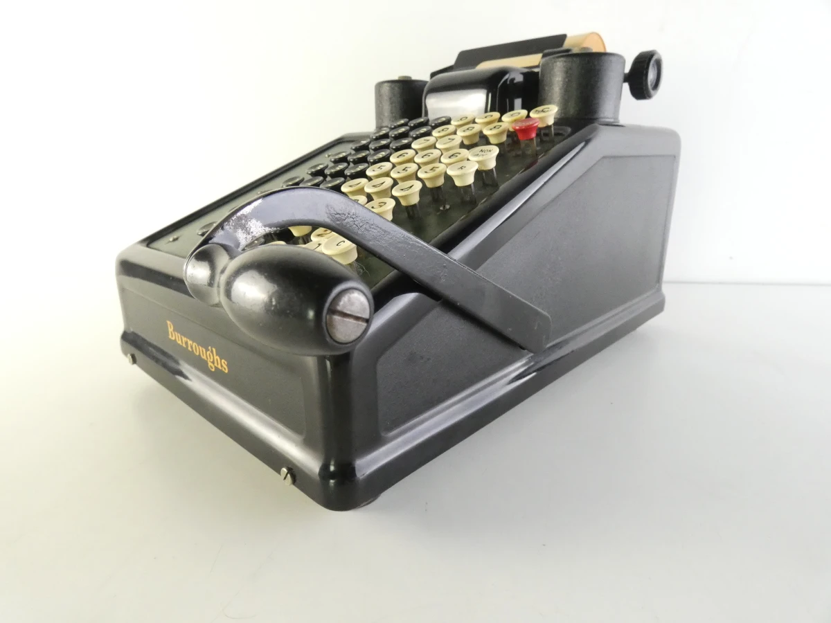 Vintage mechanische rekenmachine/telmachine van Burroughs - foto 21