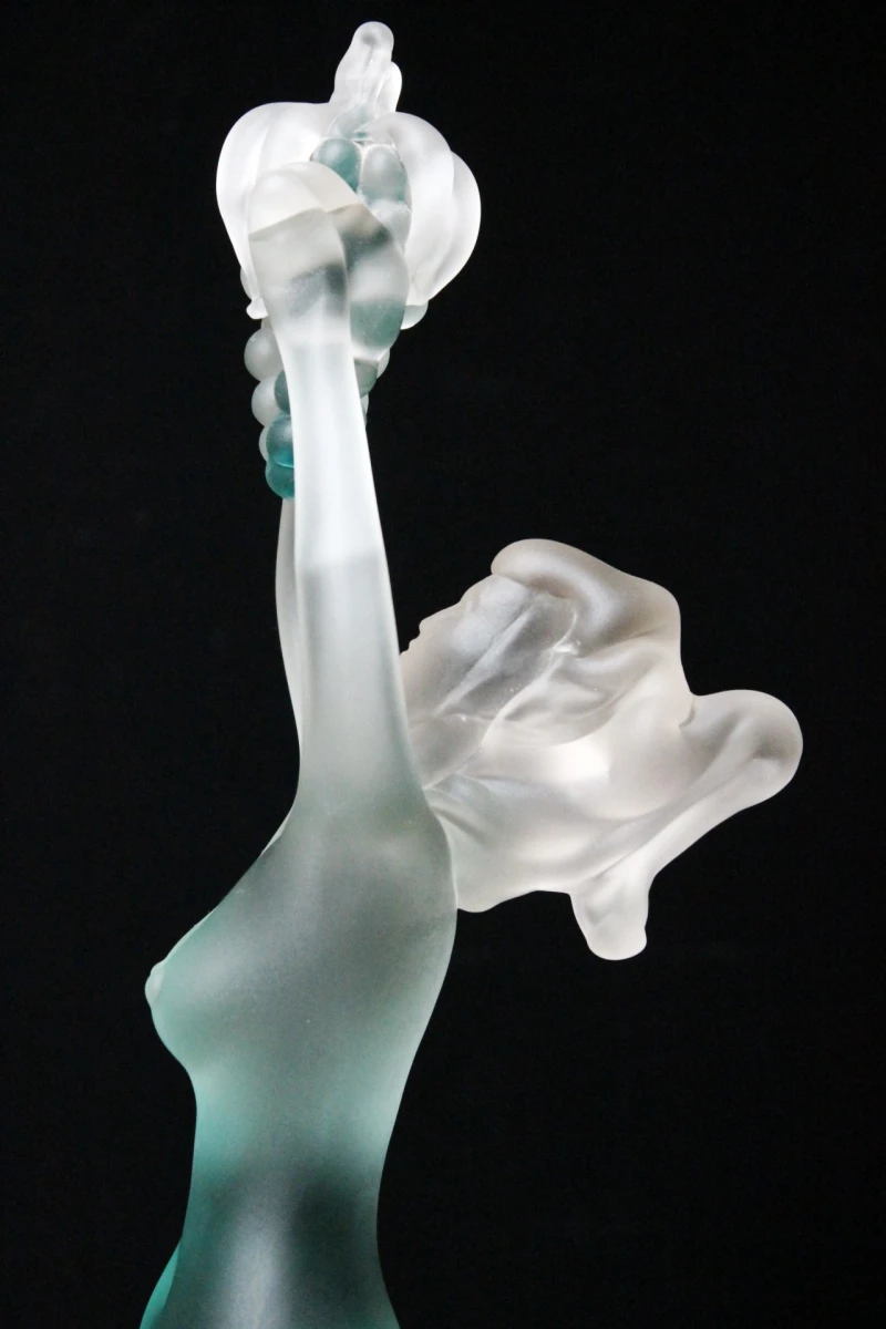 Turquoise Sculptuur van Murano-glas - foto 3
