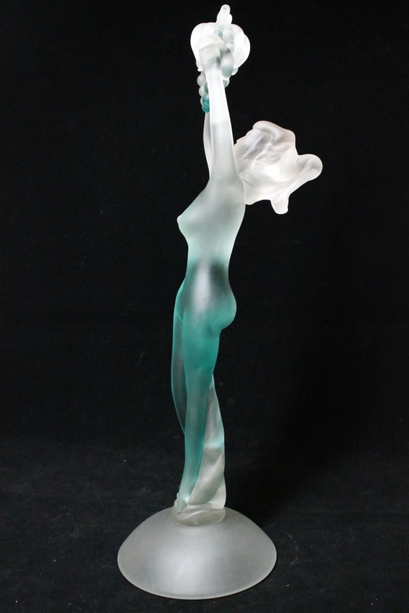 Turquoise Sculptuur van Murano-glas - foto 5