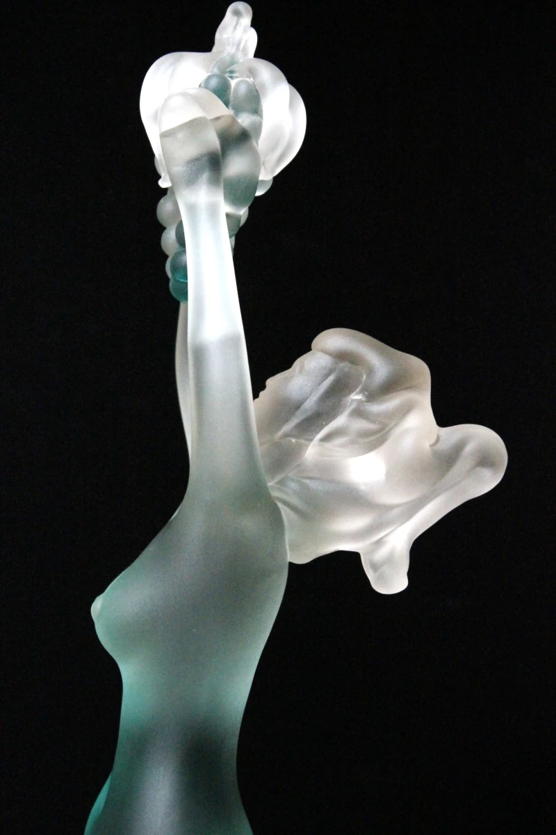 Turquoise Sculptuur van Murano-glas - foto 4