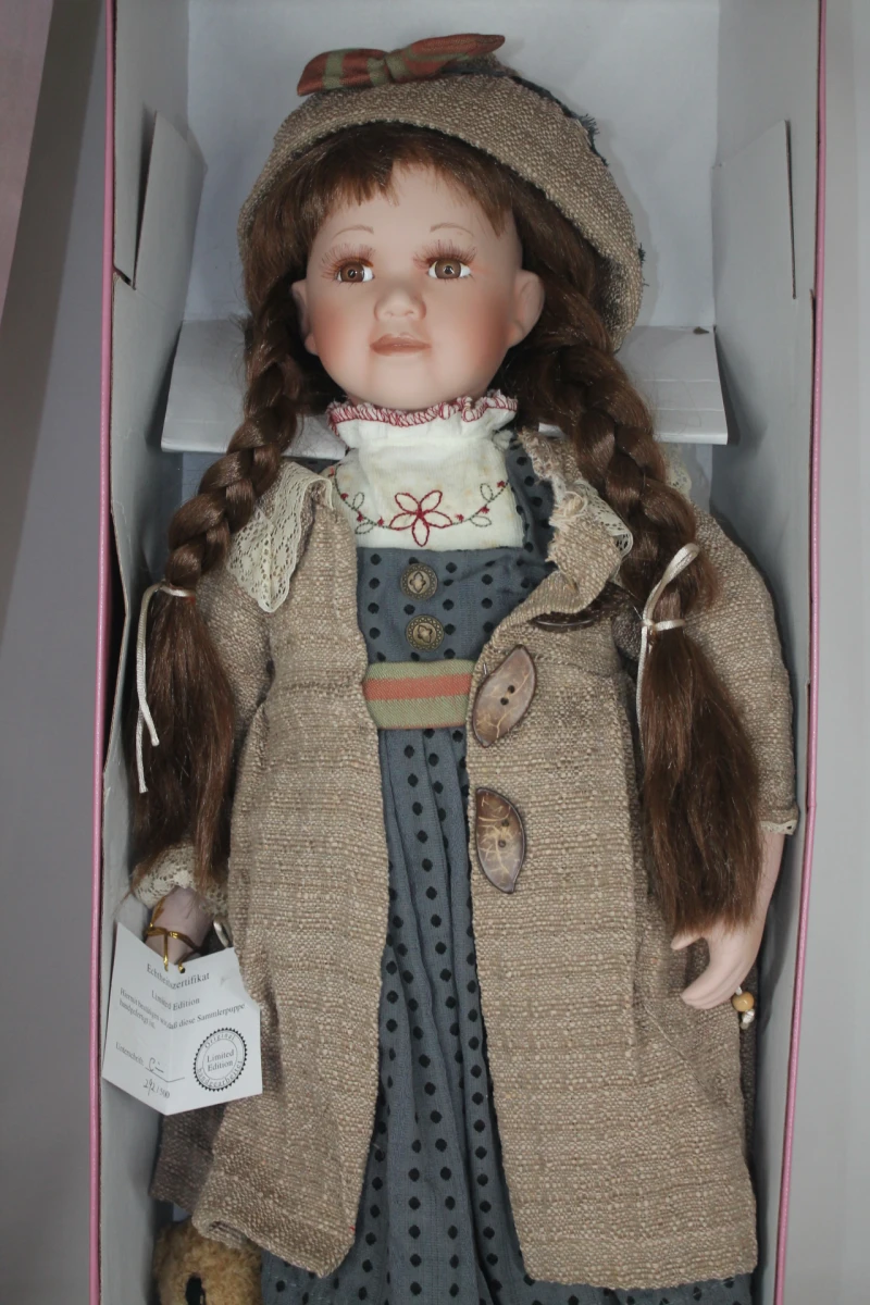Handgemaakte porseleinen verzamelaarspop - Adélie Creation Paris - foto 6