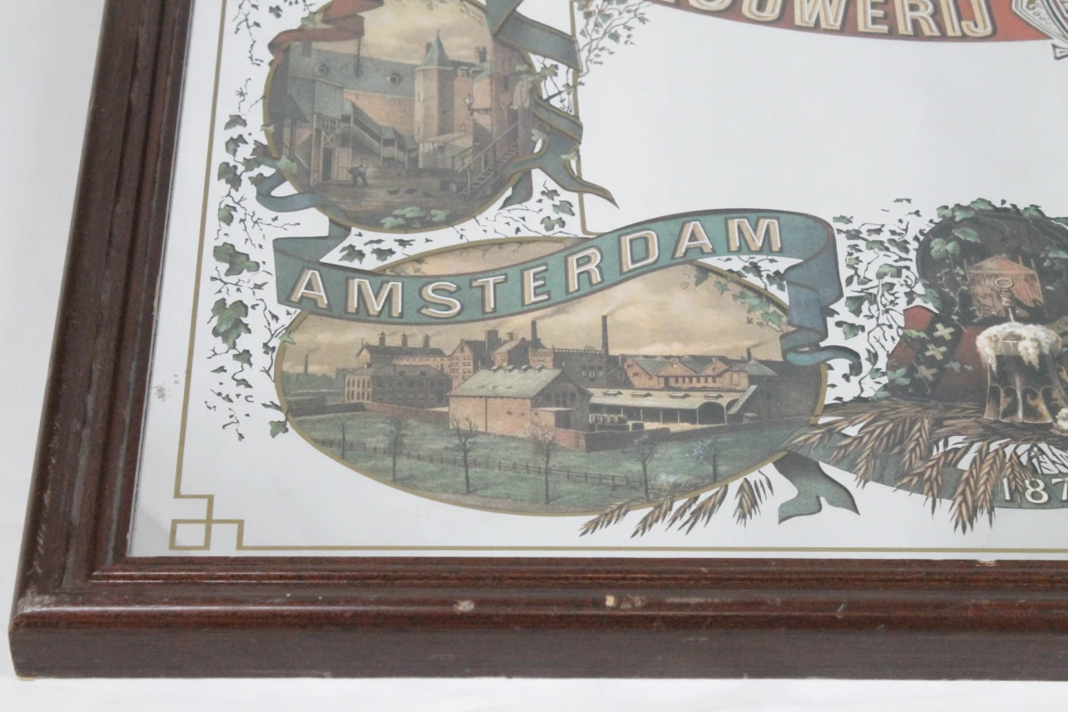 Vintage Heineken's bierbrouwerij reclamespiegel - foto 6