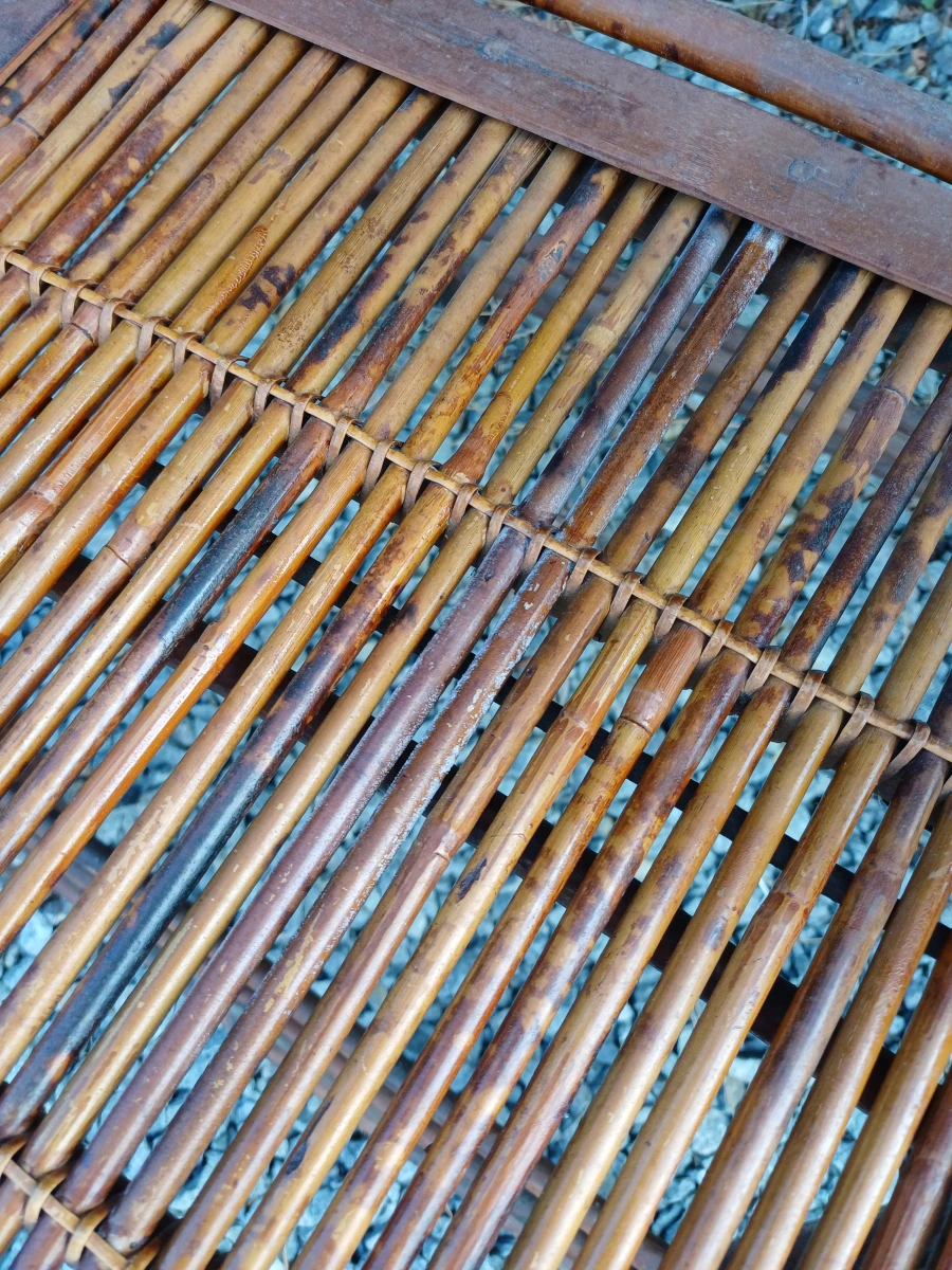 Set van 4 vintage bamboe klapstoelen - foto 8