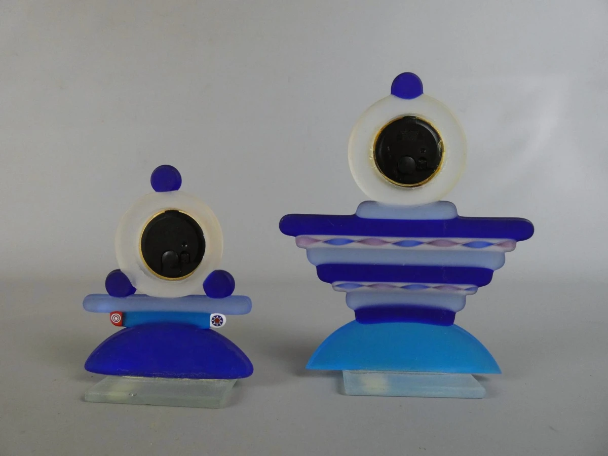 Glazen Murano stijl tafelklokken (Set van 2) - foto 3