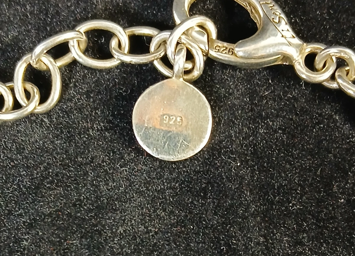 Zilveren ketting met parel en hanger - foto 3