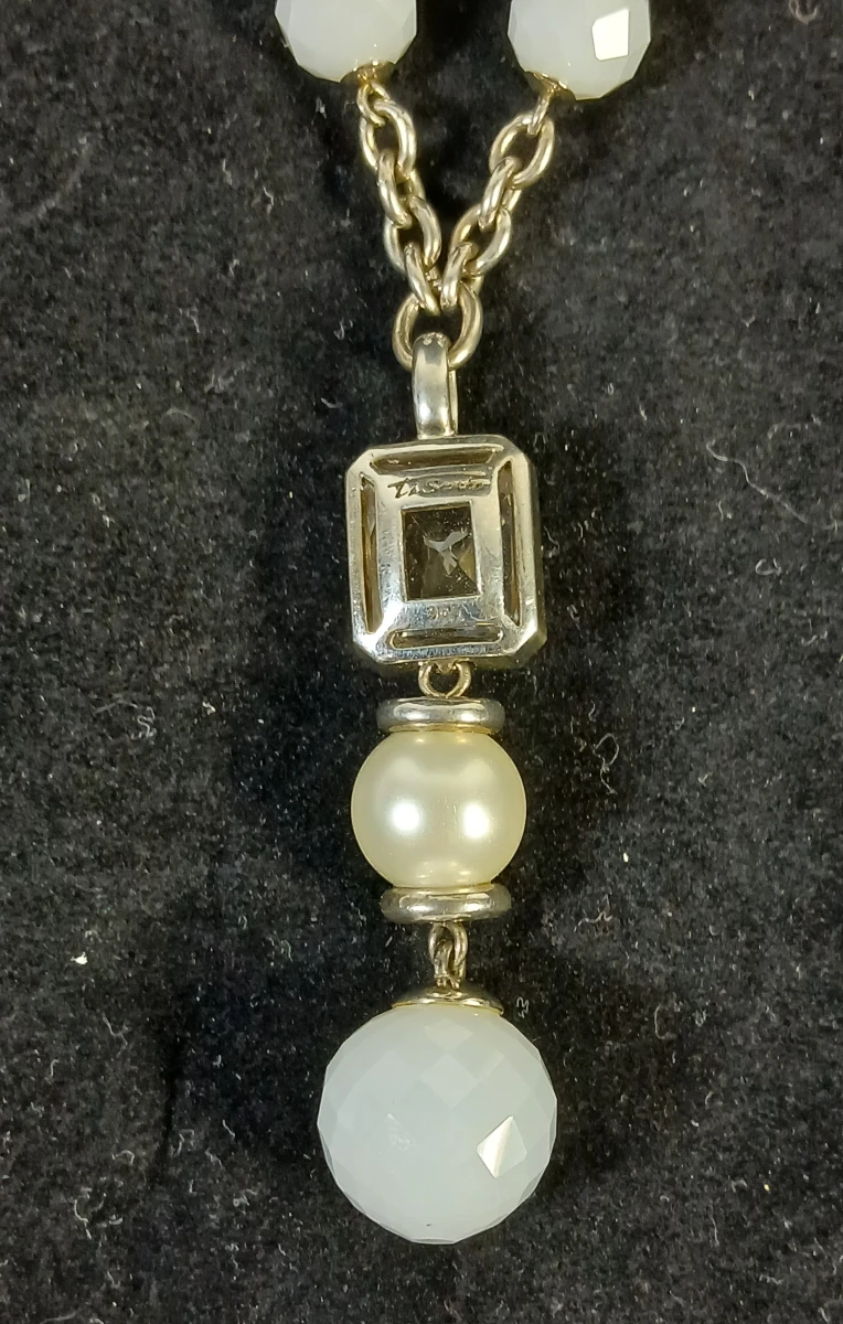 Zilveren ketting met parel en hanger - foto 5