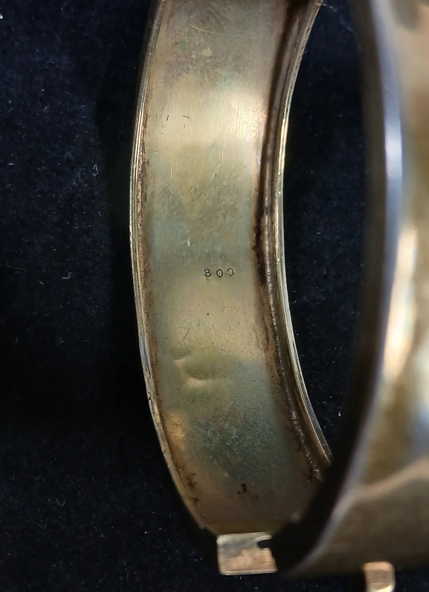 Set van twee vintage armbanden, één met bloemmotief - foto 6