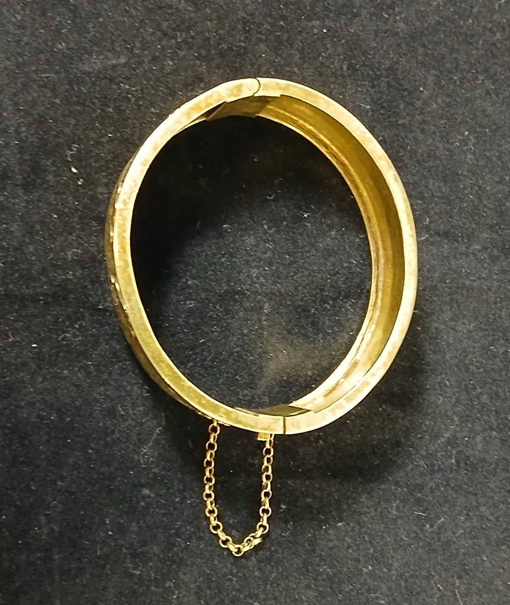 Set van twee vintage armbanden, één met bloemmotief - foto 3