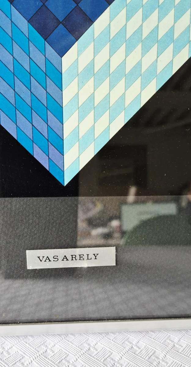 Set van 2 ingelijste Vasarely prints - foto 5