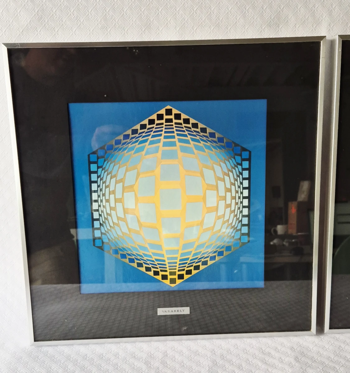Set van 2 ingelijste Vasarely prints - foto 3