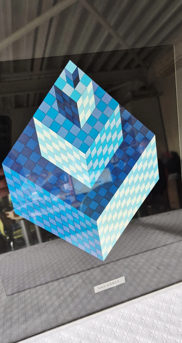 Set van 2 ingelijste Vasarely prints - foto 10