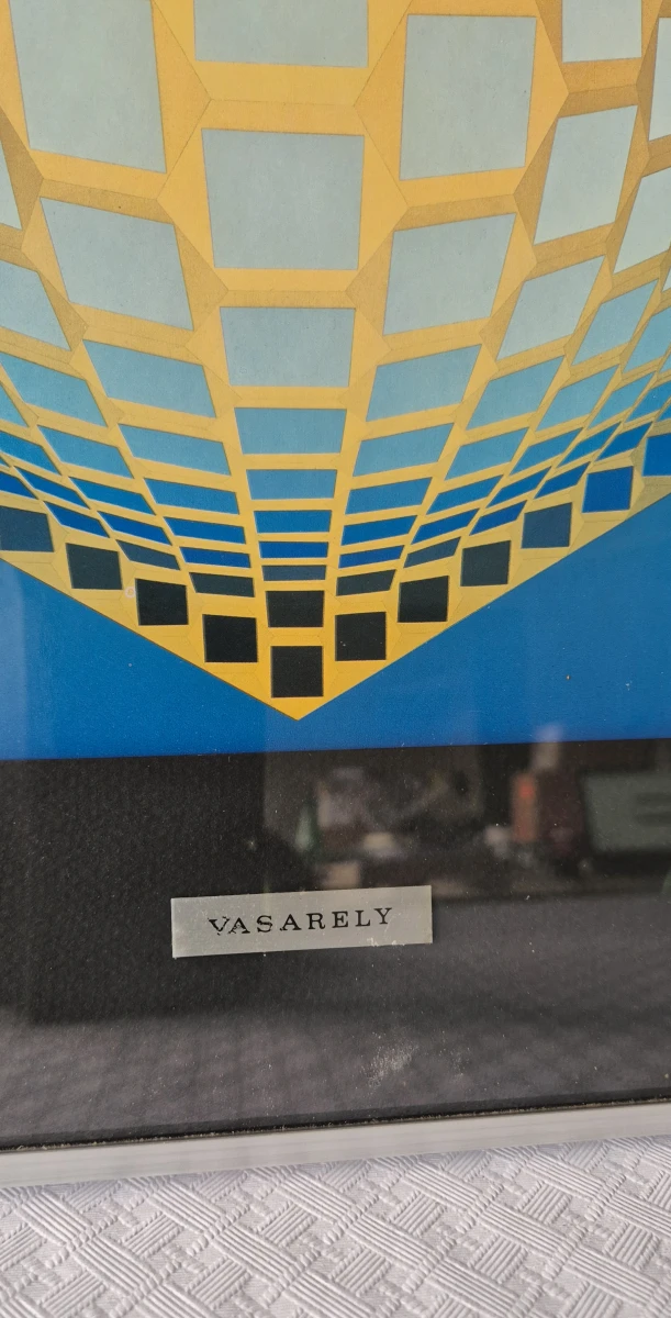 Set van 2 ingelijste Vasarely prints - foto 4