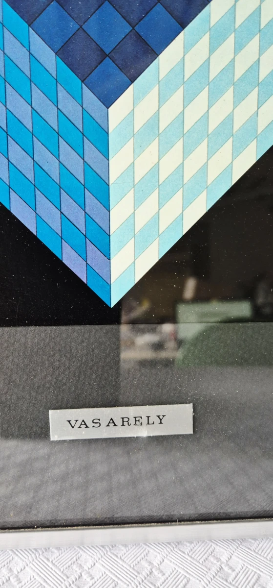 Set van 2 ingelijste Vasarely prints - foto 8