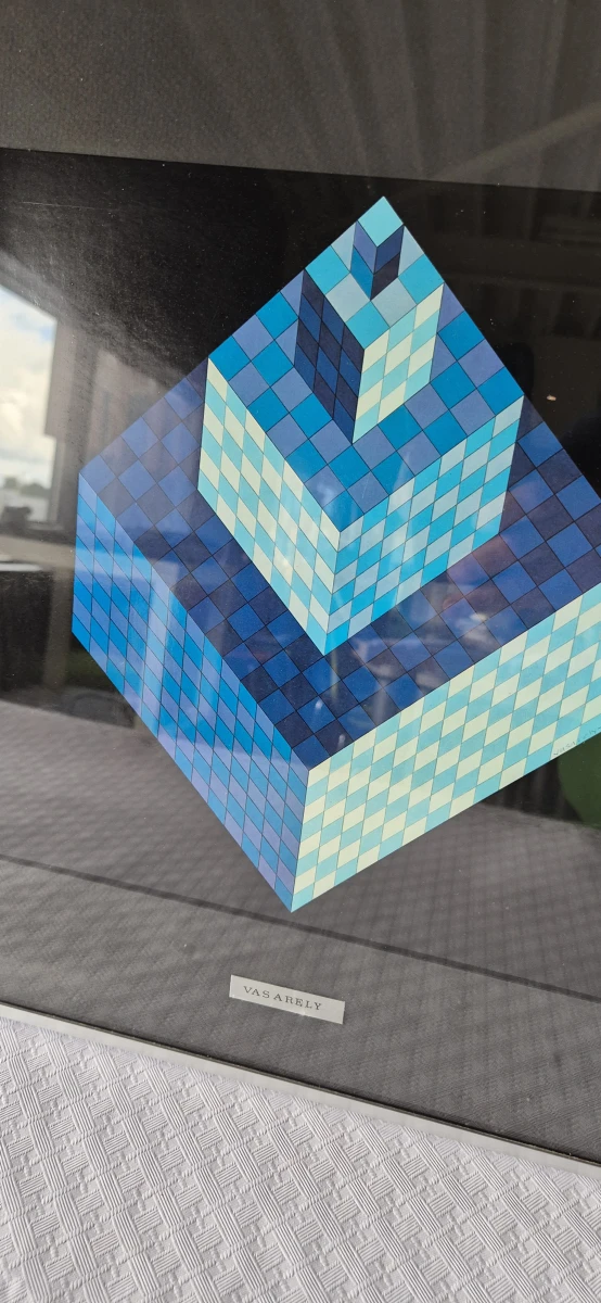 Set van 2 ingelijste Vasarely prints - foto 11