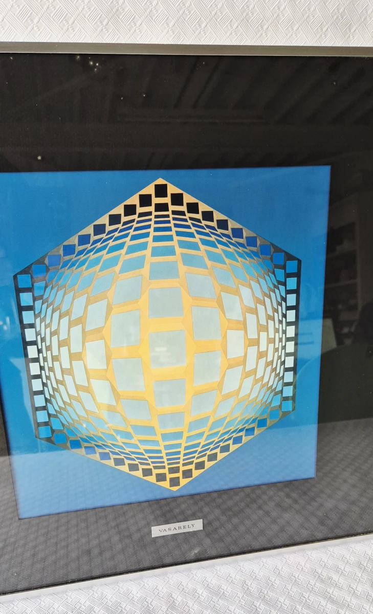 Set van 2 ingelijste Vasarely prints - foto 9